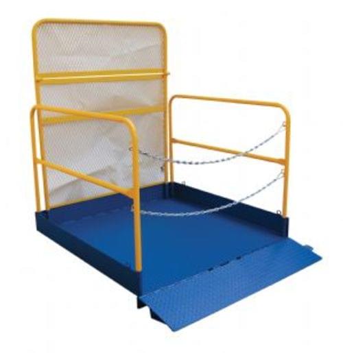 FORK TRUCK LOADING PLATFORM W/HANDRAILS