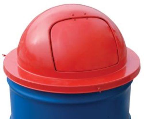 FIBERGLASS WASTE DRUM TOP-55 GAL RED