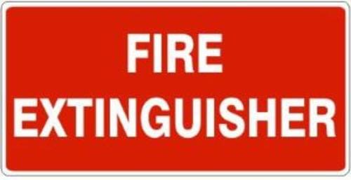 Sign 6.5 x 14 ''Fire Extinguisher'' Plastic