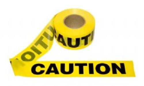Caution Barricade Tape Yellow 3'' x 1000