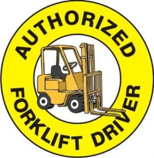 Helmet Sticker Authorized Forklift Driver