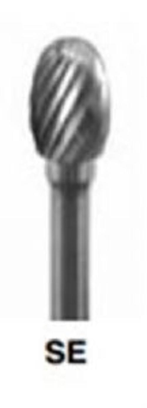 Alfa Tools SE-51 Mini Carbide Bur, Oval Shaped, Single Cut, 1/4'' Head, 1/8'' Shank