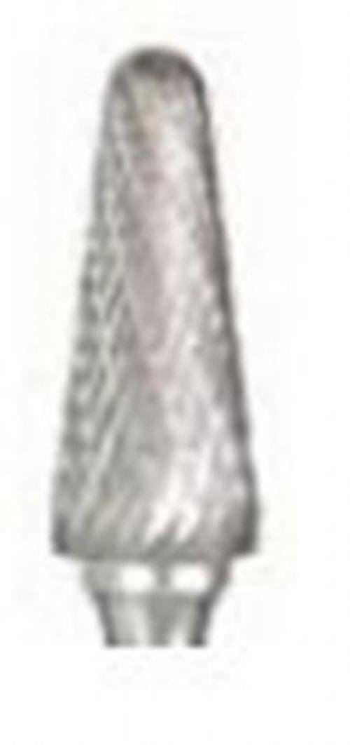 Alfa Tools SL-1 Carbide Bur, 14 176; Taper Cone Shaped with Radius End, Double Cut, 1/4'' Shank, Right Hand Cut