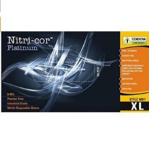 Nitri-Cor 8 Mil. Industrial/Food Service Grade Powder Free Disposable Gloves, X-Large