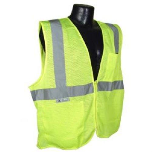 Radians Economy Class 2, Fire Retardant, Hi-Viz Green Mesh Safety Vest (5XL)