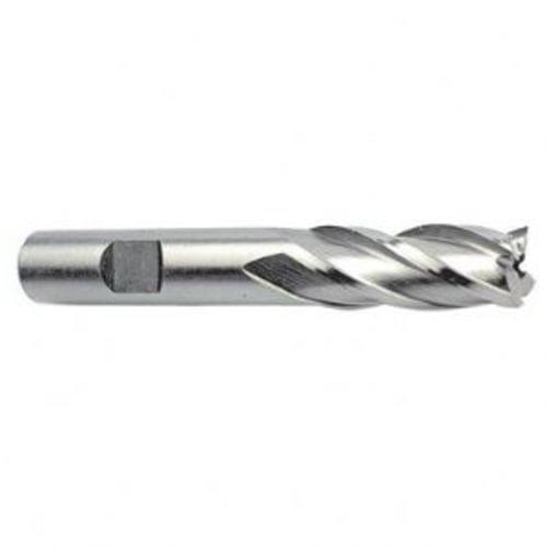 5.5mm Dia. x 2-7/16 Overall Length 4-Flute Square End High Speed Steel SE End Mill-Round Shank-Non-Center Cut-Uncoated