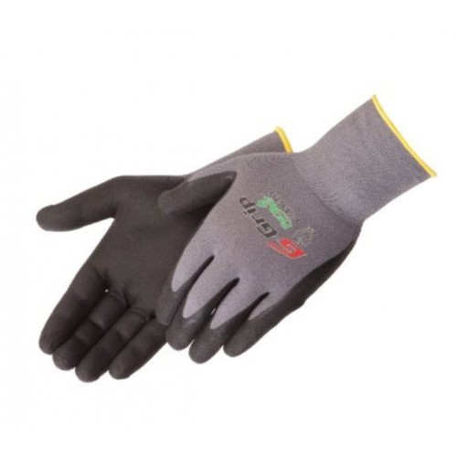 Liberty G-Grip Nitrile Micro-Foam Palm Coated Seamless Knit Glove with 13-Gauge Gray Nylon Shell, Size 2X