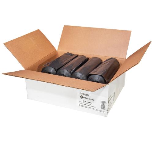 33-Gal Can Liner Roll, Black, 33" x 39", 0.9 mil, 1/CS/250