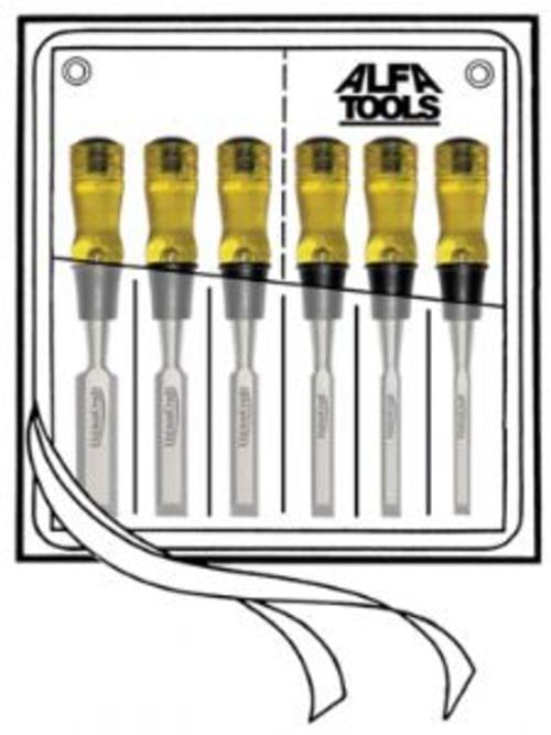 6 PC LIGNACRAFT WOOD CHISEL SET