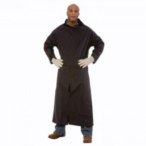 RENEGADE .35 MM PVC/POLYESTER, BLACK, 2-PIECE RAIN COAT, CORDUROY COLLAR