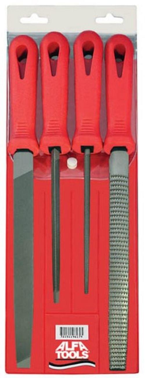 4PC FILE KIT WITH HANDLES IN POUCHED