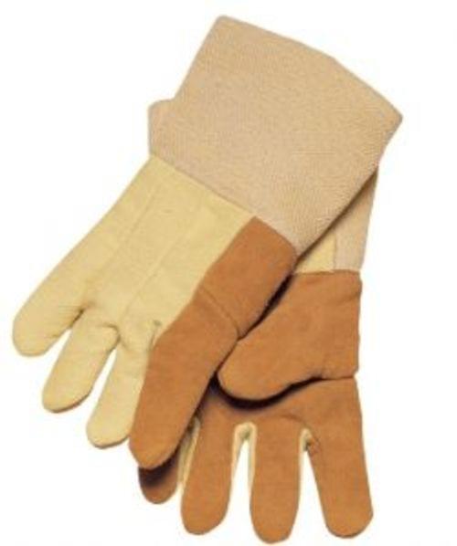 HIGH HEAT FLEXTRA  14inch 22 oz. mitt with Flextra palm and back. Cowhide split leather reinforced palm. 24 oz. acrylic coated fiberglass cuff .Double wool lined.