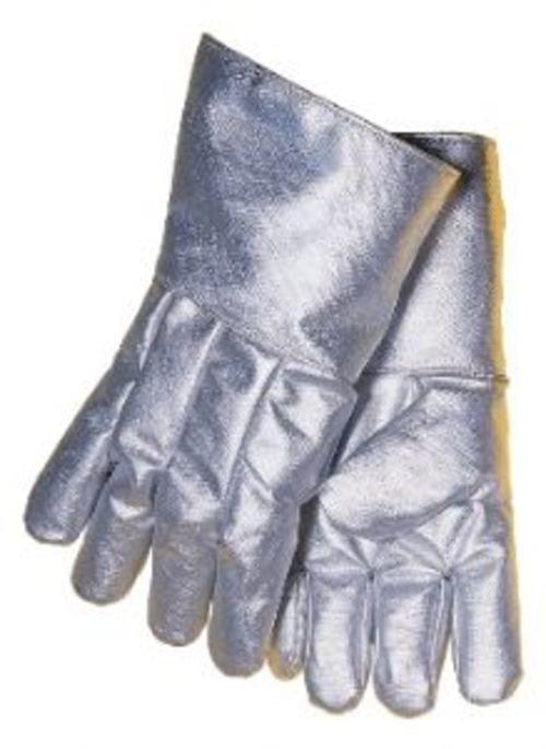 HIGH HEAT ACK  All Aluminized Carbon Kevlar (ACK) glove. Double wool lining. Also available in 14inch length.