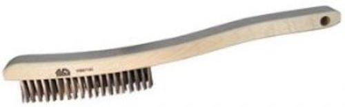 STAINLESS STEEL 3X19 BRUSH, PLYWOOD HANDLE