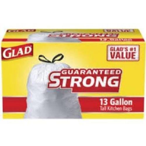 Glad 13 Gallon Bags w/Drawstrings, 45ct