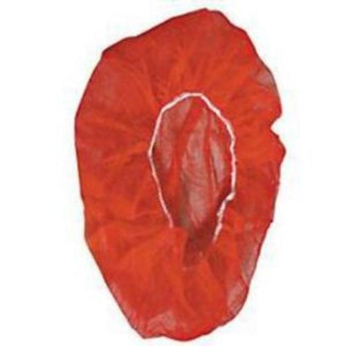 POLYGARD 24 inch red polypropylene bouffant cap, 500ct,