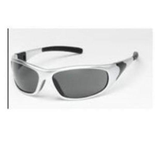 CYCLONE Safety glasses silver frame, gray anti-fog lens - rubber tips, 12 pair per box
