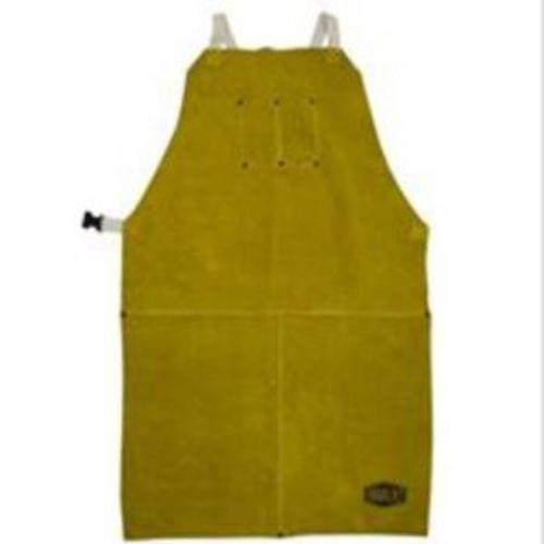 'Leather Apron, 24X42 inch , anodized snaps and rivets, Kevlar sewn, chest pockets, cotton straps''
