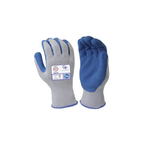 10ga Grey Blended Glove w/ Crinkle Latex Palm, Small