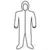 Posi-Wear M3 - White SMMMS Coverall, zipper front w/Elastic Wrist/Ankle and attached Hood, 25 per case