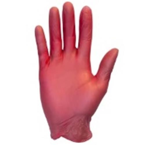 Red Vinyl Disp Glove No-Pdr sz XL