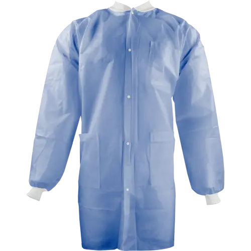 COAT LAB PW M3  3 POCKET BLUE KNIT CUFFS L