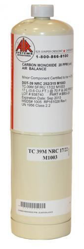 CALIBRATION GAS 1 CO 20PPM 17 LITER