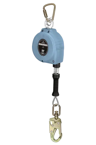 LIFELINE 9' SRL GALVANIZED STEEL CABLE WITH SWIVEL SNAP HOOKS