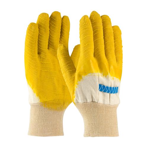 Armor® Latex Coated Glove with Jersey Liner and Crinkle Finish on Palm, Fingers & Knuckles - Knit Wrist