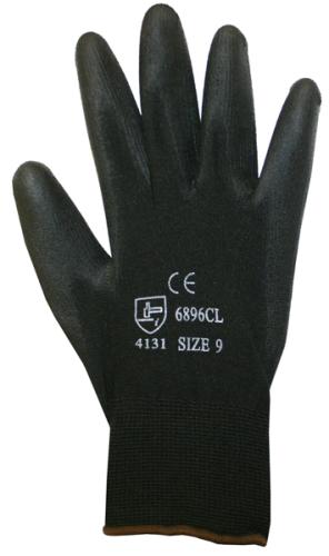 PU PALM COATED NYLON BLACK/BLACK XXL