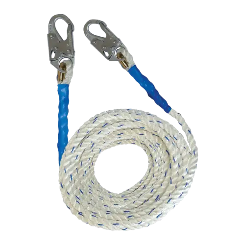 LIFELINE 50' ROPE W/ 2 SNAP HOOKS