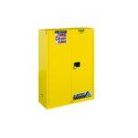 45 Gallon, 2 Shelves, 2 Doors, Manual Close, Flammable Cabinet, Sure-Grip® EX, Yellow