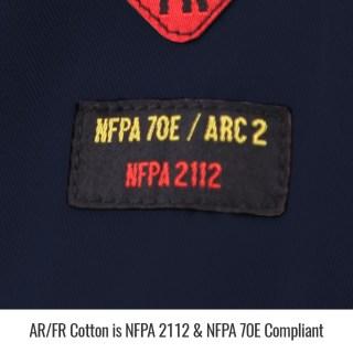 COVERALL AR/FR COTTON 7oz WITH REFLECTIVE FR TAPE NAVY 4X