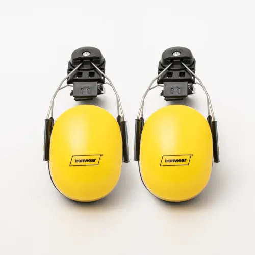 Safety Helmet Mounted Earmuffs, NRR 24dB Yellow
