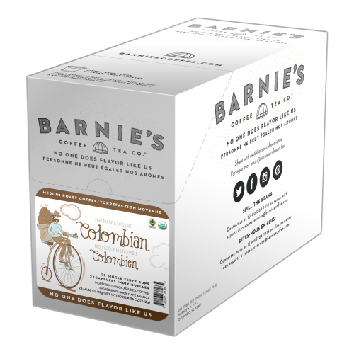 Barnie's 24 & 32 CT Single Serve Cups Colombian Fair Trade