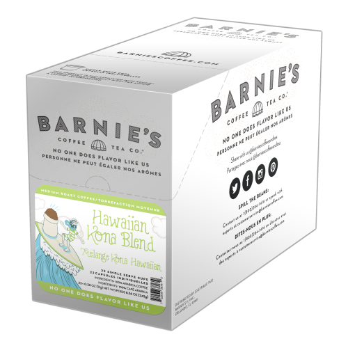 Barnie's 24 & 32 CT Single Serve Cups Hawaiian Kona Blend