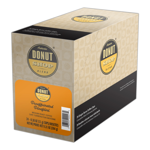 Authentic Donut Shop Blend 24 CT Single Serve Cups Decaffeinated
