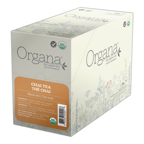 Organa Fine Organic Teas 24 CT Single Serve Cups Chai Tea 4 x 24 x 4.4g