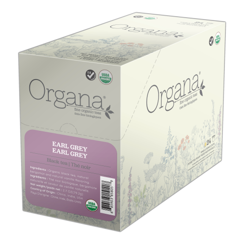 Organa Fine Organic Teas 24 CT Single Serve Cups Earl Grey 4 x 24 x 4.4g