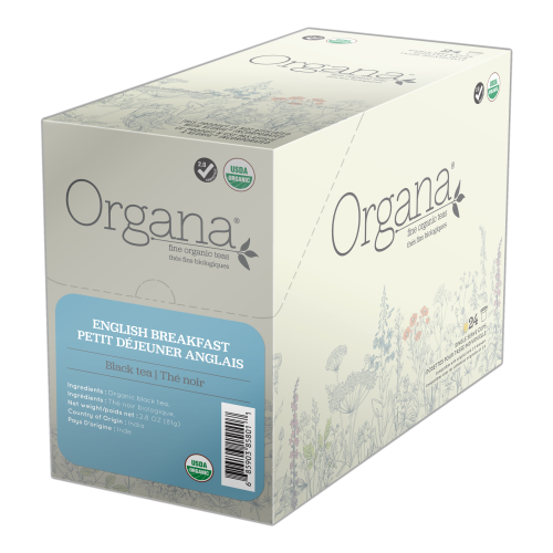 Organa Fine Organic Teas 24 CT Single Serve Cups English Breakfast 4 x 24 x 4.4g
