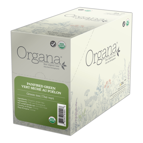 Organa Fine Organic Teas 24 CT Single Serve Cups Panfired Green 4 x 24 x 4.4g
