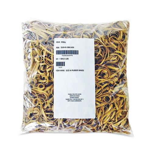 Postal Rubber Bands, Size 64, Crepe, 2,125 Count