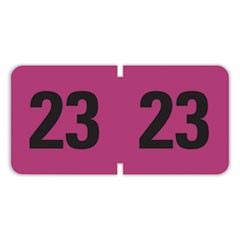 Yearly End Tab File Folder Labels, 23, 0.5 x 1, Purple, 25/Sheet, 10 Sheets/Pack