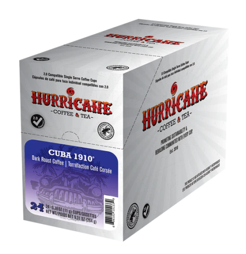 Hurricane Coffee and Tea 24 CT Single Serve Cups Cuba 1910