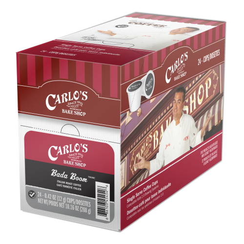 Carlo's 24 CT Single Serve Cups Bada Boom 4 x 24 x 12g