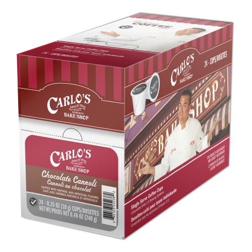 Carlo's 24 CT Single Serve Cups Chocolate Cannoli 4 x 24 x 10g