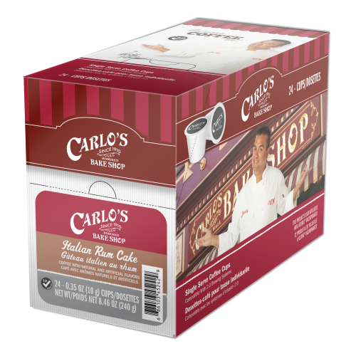 Carlo's 24 CT Single Serve Cups Italian Rum Cake 4 x 24 x 10g