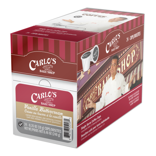 Carlo's 24 CT Single Serve Cups Vanilla Buttercream 4 x 24 x 10g