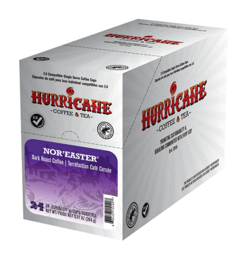 Hurricane Coffee and Tea 24 CT Single Serve Cups Nor'Easter