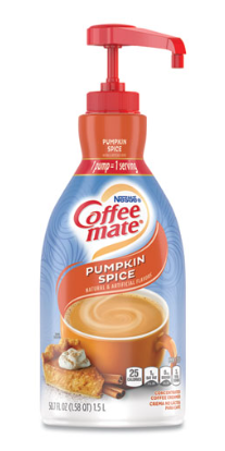 Coffee mate® Liquid Creamer Pump Bottle, Pumpkin Spice, 1.5L Pump Bottle, EACH